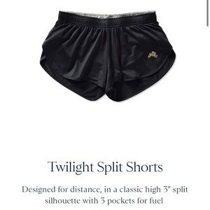 Tracksmith Twilight Split Shorts | Small | Black